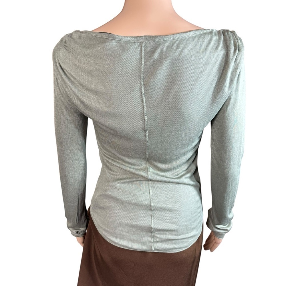 New Free People Intimately Night We Met Long Sleeve Olive Top Size S - Picture 5 of 9